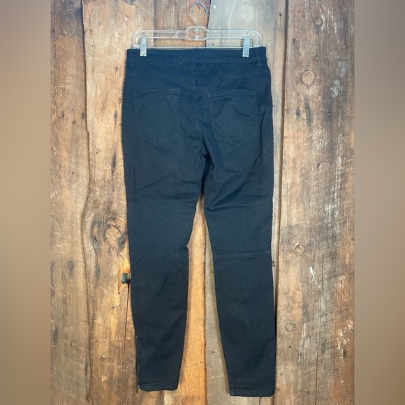 H&M L.O.G.G. Moto Black Jeans- Size 8 - Picture 4 of 10